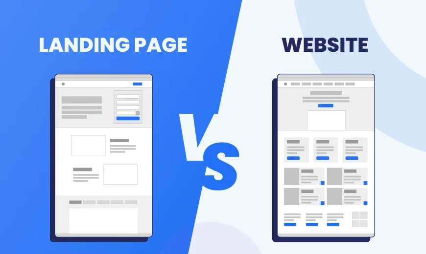 phân biệt website và landing page